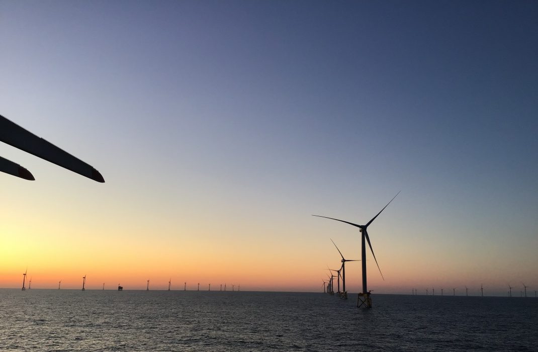 windfarm sunset